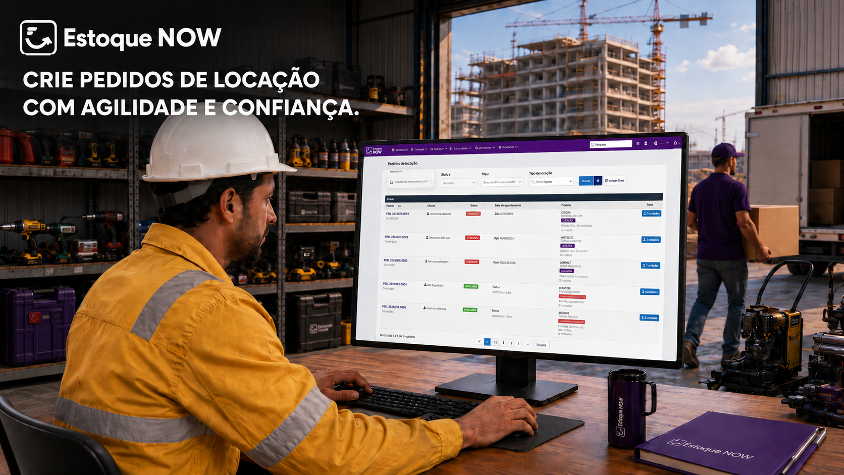 Como controlar locação de equipamentos para construção civil?
