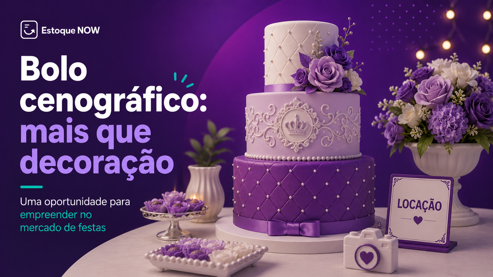 Bolo cenográfico na locação: uma oportunidade para empreendedores do mercado de festas