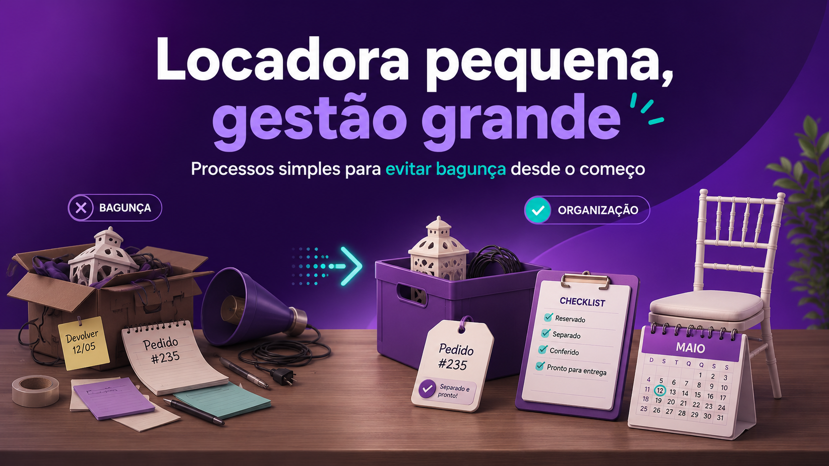 Locadora pequena, gestão grande: processos simples que evitam bagunça desde o começo